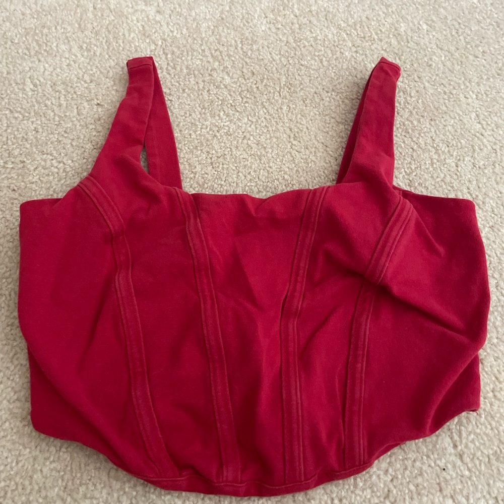 Wild Fable Red Sleeveless Bustier Tank Top